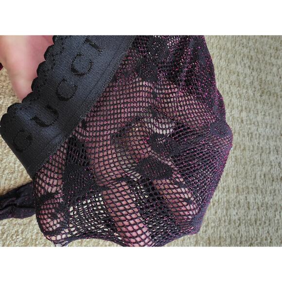 Gucci Black 2023 GG Logo Glitter Tights w/ Tags S sz - Picture 11 of 11